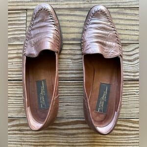 Serto Meucci Of Florence Women’s Loafers Brown Leather Size 7 N Made In Italy